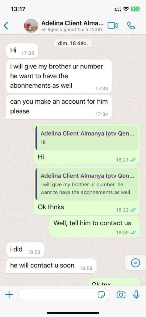 Positiv WhatsApp feedback om stabilitet under Superliga kamp